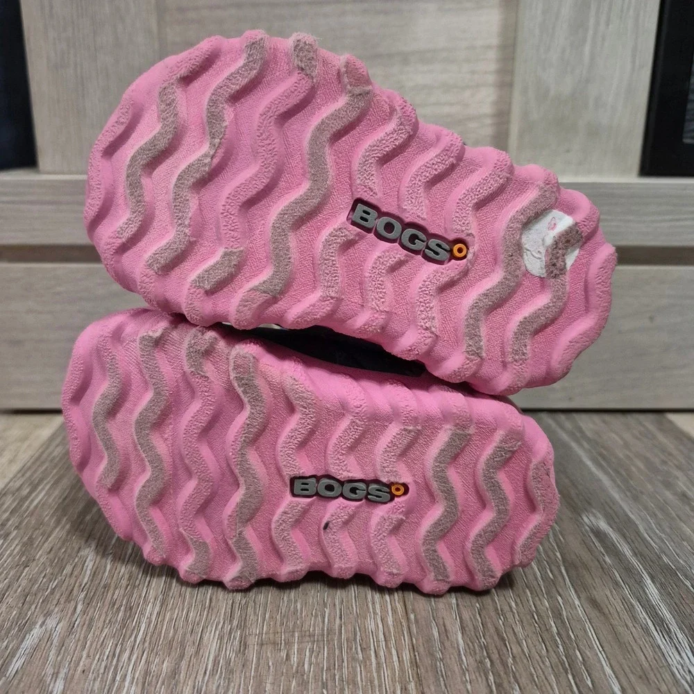 BOGS Kids Waterproof Insulated Boots Pink Unicorn Clouds Size Toddler 5